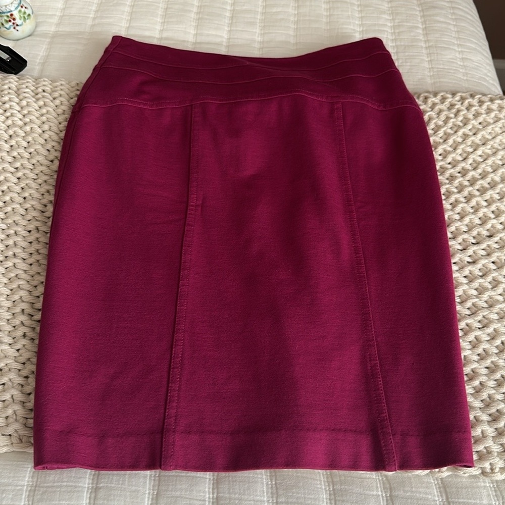 Thalian Elegant Fushia pencil Skirt. Top and bottom zipper!